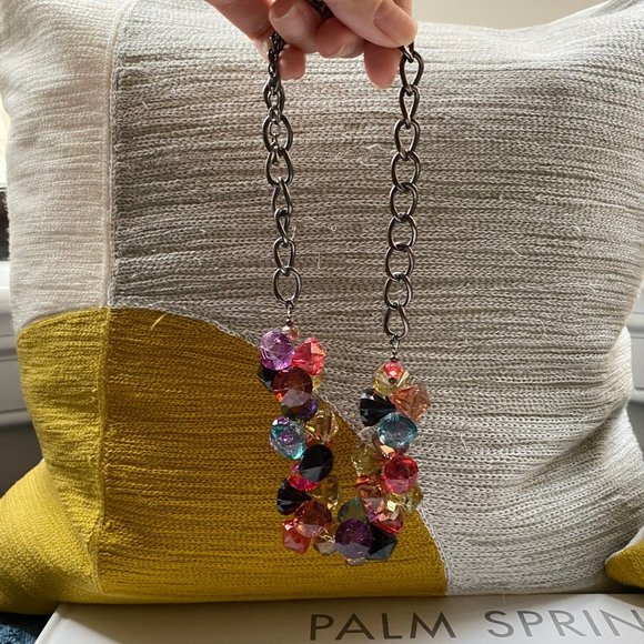 Bold Jewel Tone Statement Necklace - Picture 7 of 14